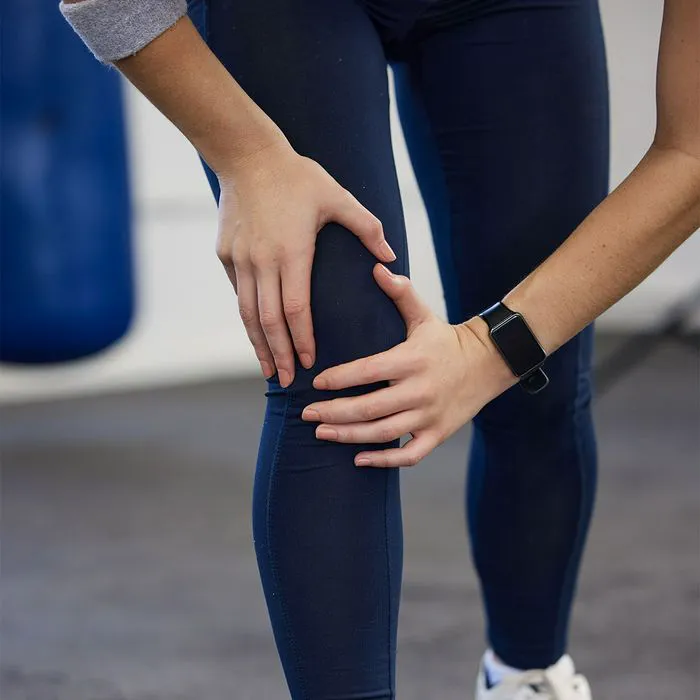 Knee pain from exercise affecting mobility.
