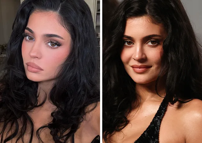 "Kylie Jenner edited vs unedited Instagram images"