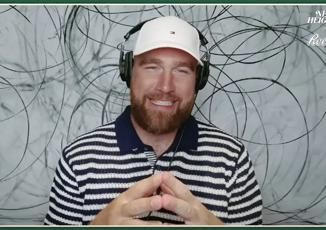"Travis Kelce on the New Heights podcast"