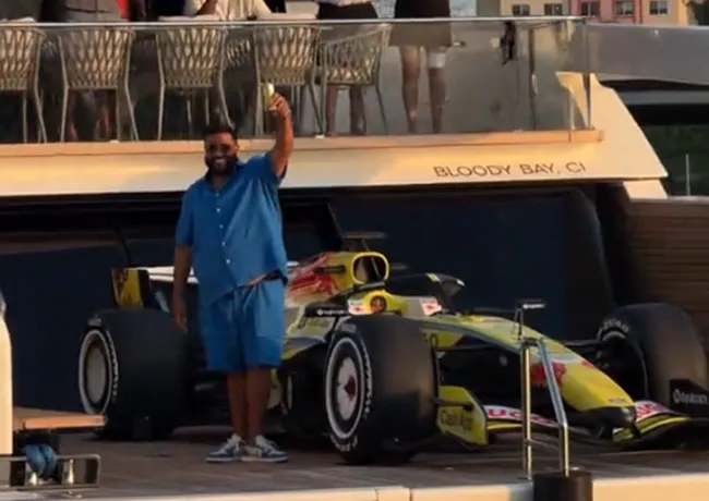 DJ Khaled enjoying life on a luxury yacht
