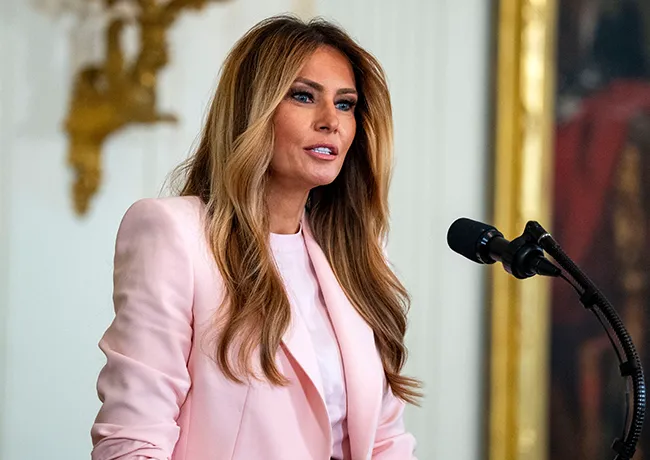 Melania Trump speech military wives and spouses White House