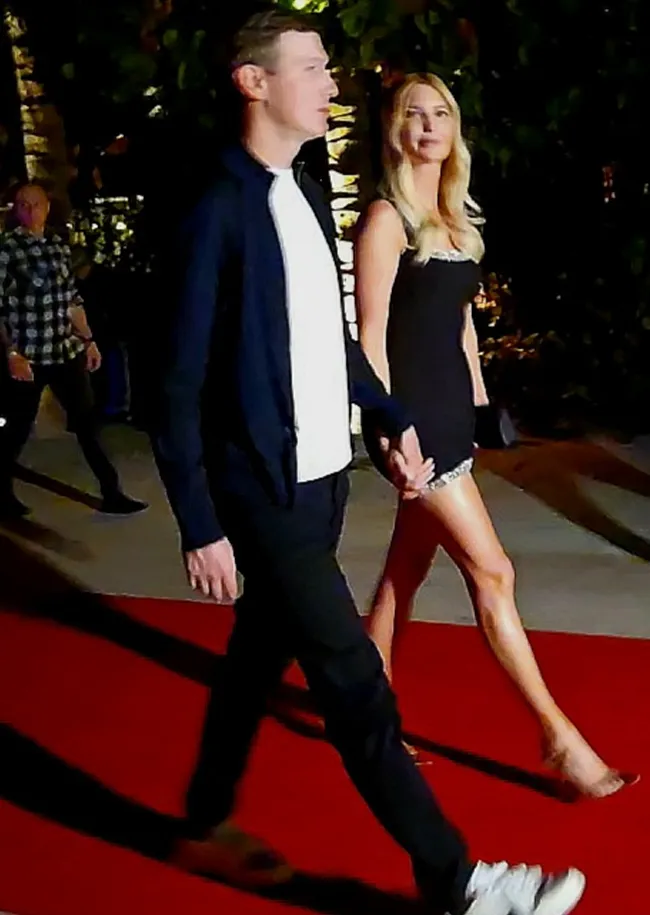 Ivanka Trump and Jared Kushner arriving at Carbone Beach