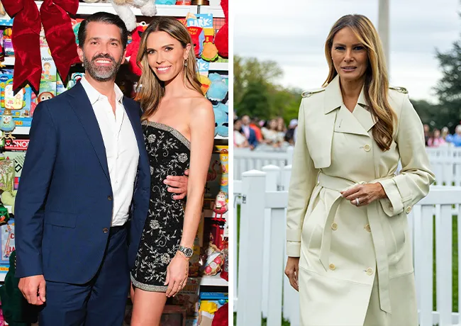 Melania Trump with Donald Trump Jr and Bettina Anderson
