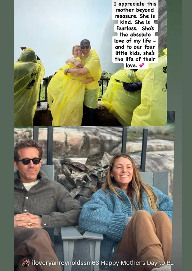 Ryan Reynolds sharing a candid moment on Instagram story