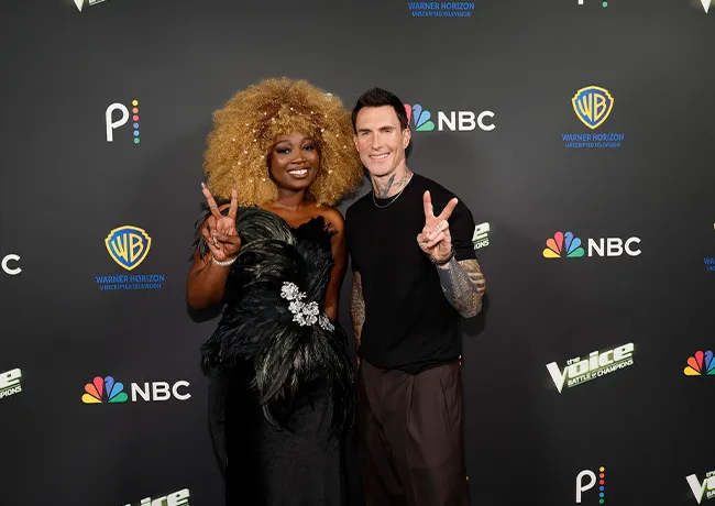 Alexia Jayy and Adam Levine at The Voice Finale Screening