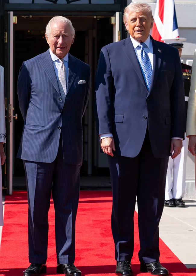 "King Charles and Donald Trump during a state visit"