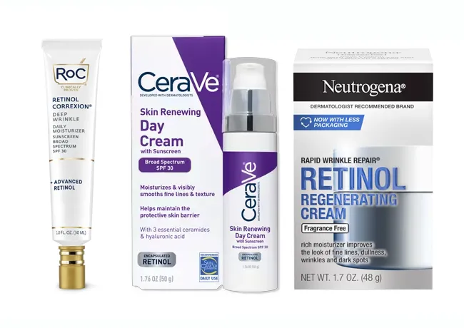 Retinol and SPF for anti-aging and sun protection
