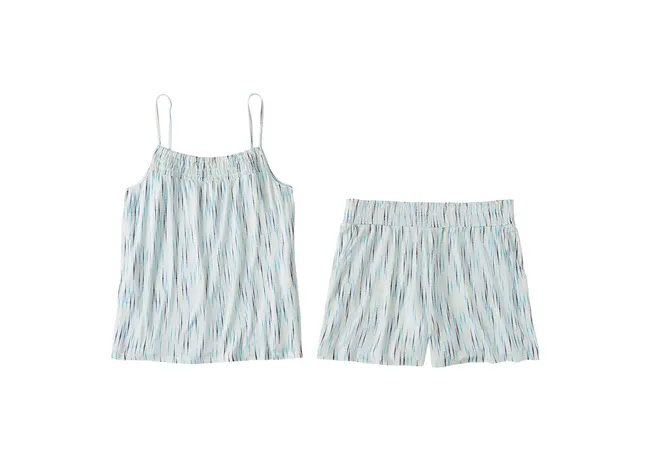 Women's pajama set featuring a tank top and shorts.