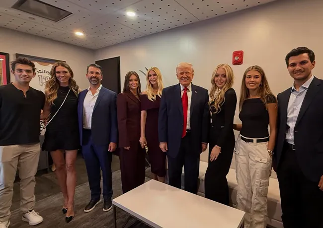 "Tiffany Trump with her husband"
