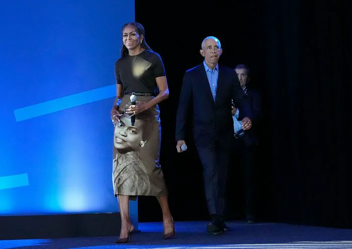 Barack Obama and Michelle Obama at Obama Presidential Center stakeholders event