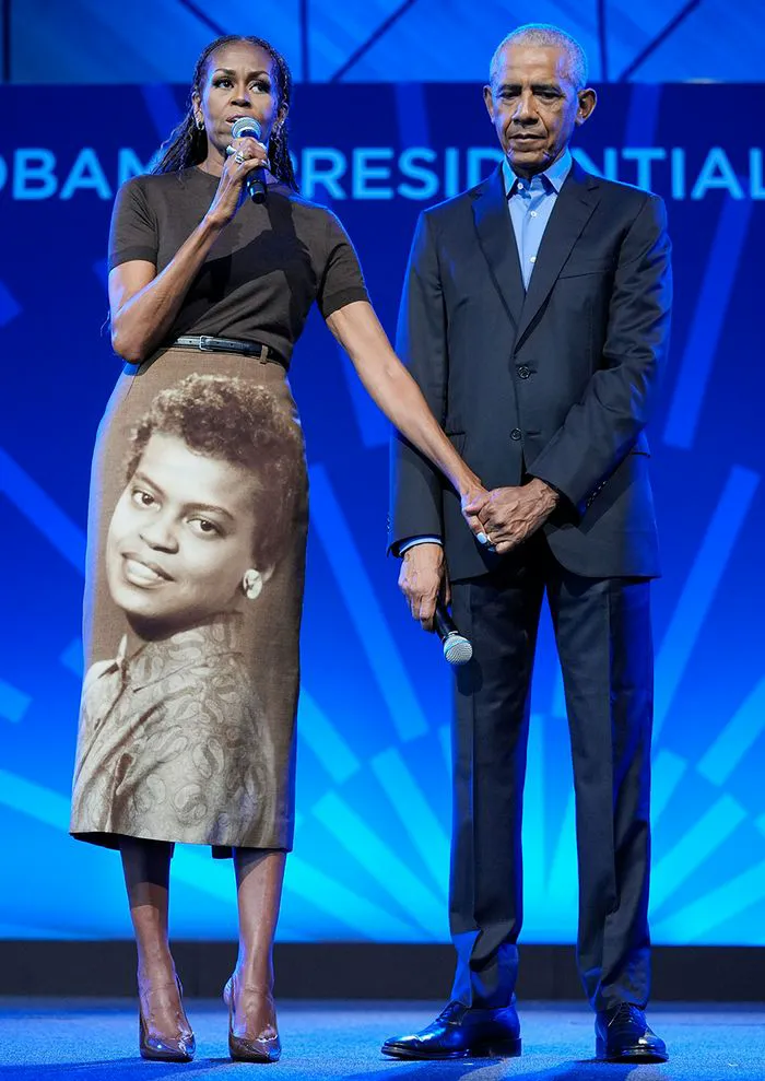 Barack Obama and Michelle Obama at Obama Presidential Center stakeholders event