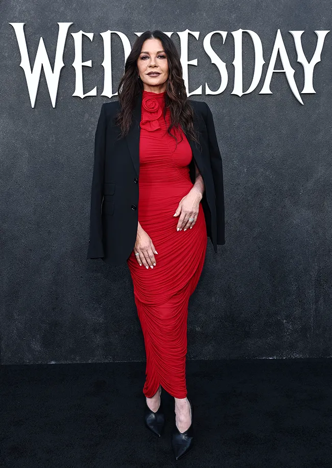 Catherine Zeta Jones Netflix FYSEE Event red dress