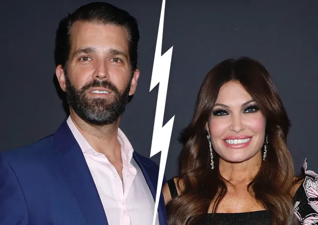 Kimberly Guilfoyle with Donald Trump Jr. split
