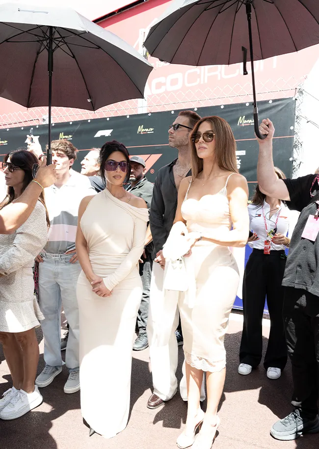Kim Kardashian and Khloe Kardashian Monaco Grand Prix