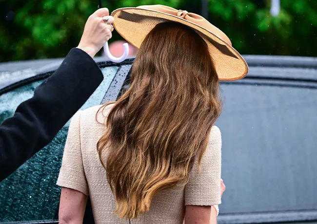 Kate Middleton's hair at Peter Phillips wedding