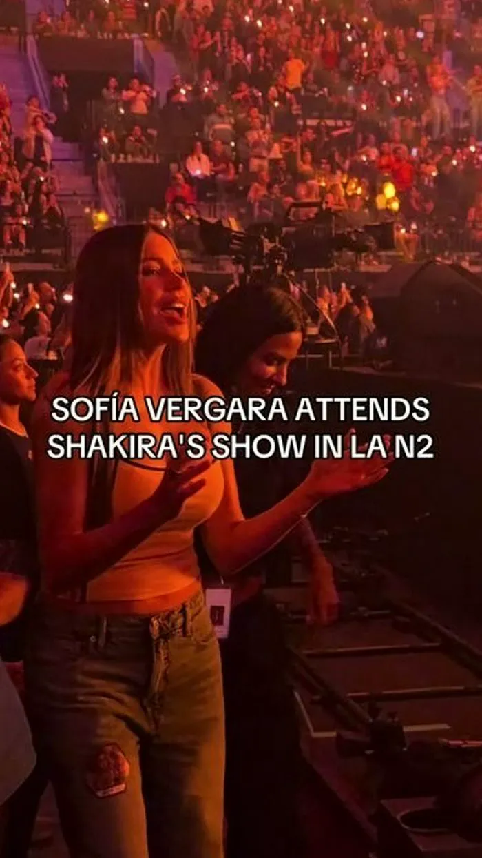Sofia Vergara dancing at Shakiras show
