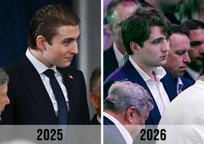 barron trump before and after