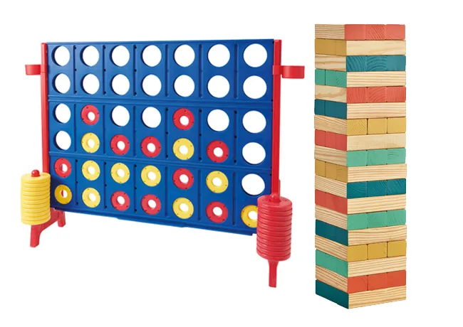 "Crane Giant Tumbling Blocks and Four in a Row game set"