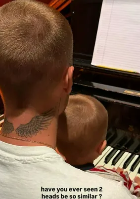 Justin Bieber and Hailey Bieber celebrating Father's Day together.