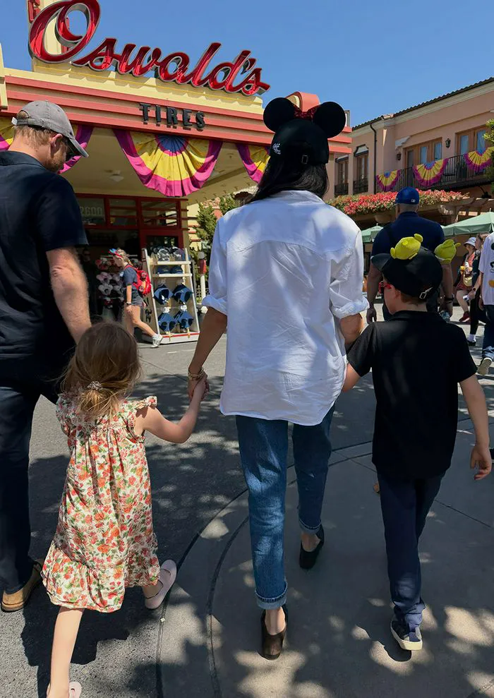 Prince Harry and Meghan Markle with their kids at Disney