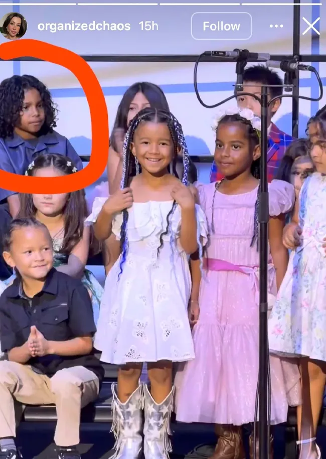 Psalm West kindergarten graduation Instagram picture