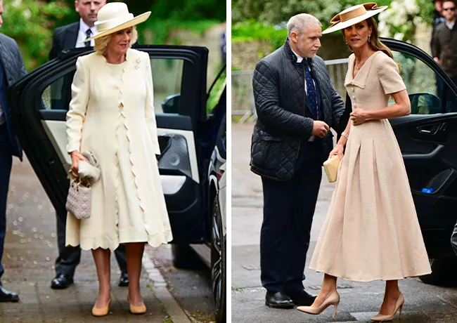 Queen Camilla and Kate Middleton at Peter Phillips wedding