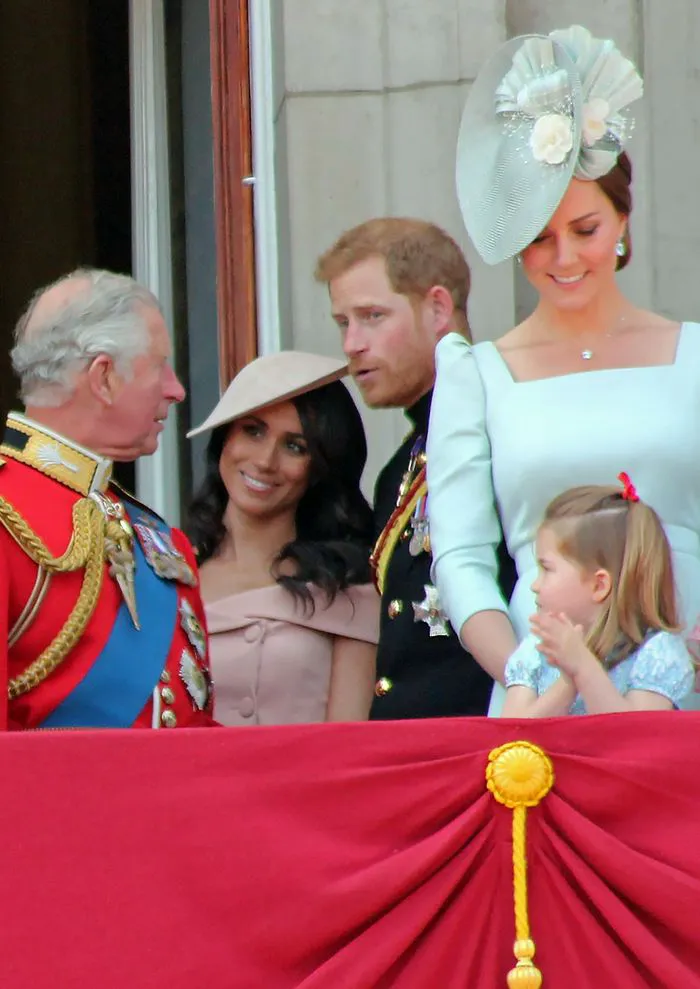 Royal Family with Kate Middleton and Meghan Markle Trooping the Color 2018