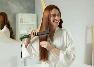 straightening-hair