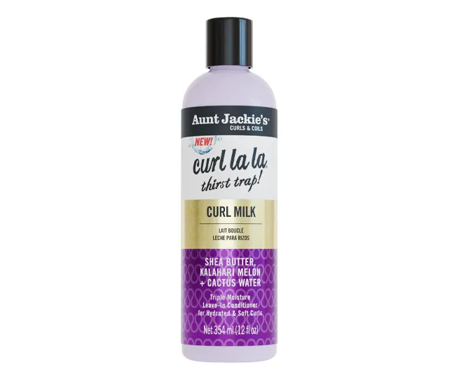 Aunt Jackie's Thirst Trap Curl Milk for ultra-hydrated, defined curls.
