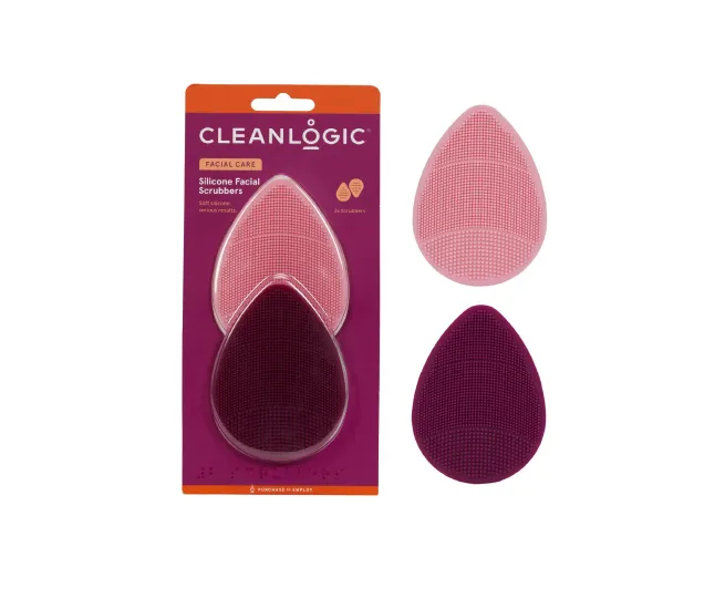 Cleanlogic silicone facial scrubbers for gentle and effective cleansing.