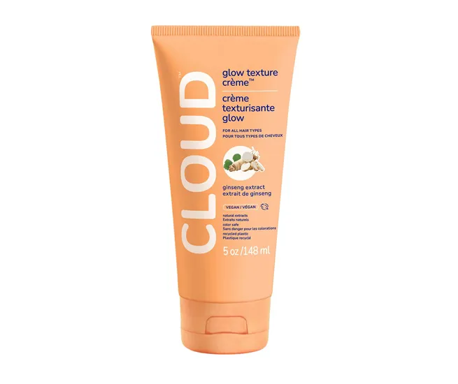 Cloud Haircare Glow Texture Crème for enhanced texture and shine.