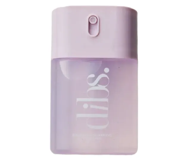 DIBS Beauty brush spritz for refreshing makeup application.