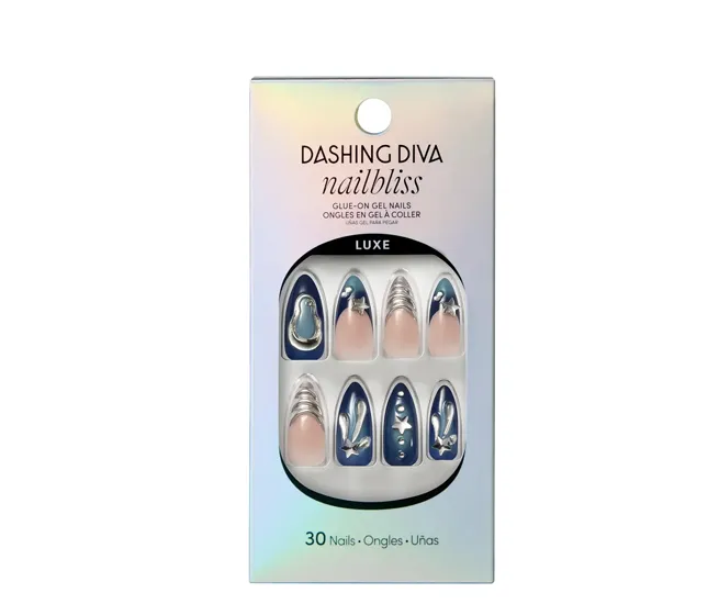 Dashing Diva Nail Bliss Luxe in UFO design.