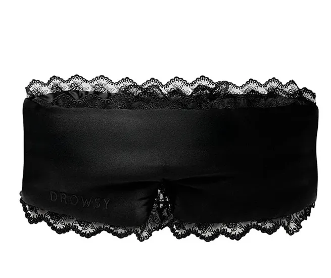 Drowsy Paris Love Story Silk Sleep Mask for restful nights.
