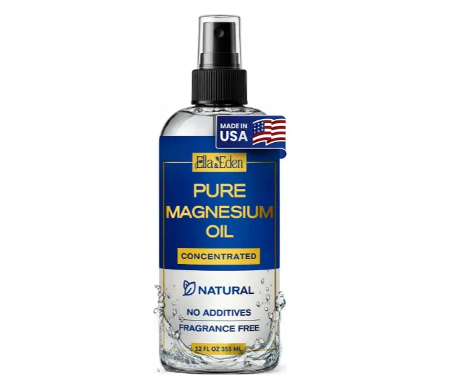 Ella Eden Pure Magnesium Oil Spray for relaxation and muscle relief.