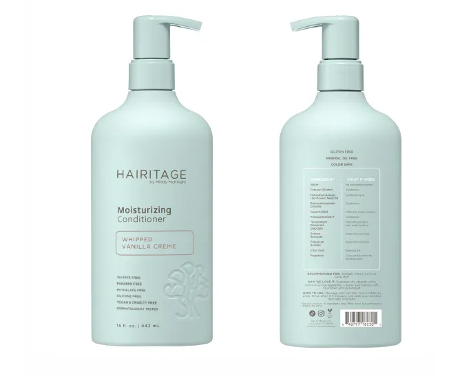 Hairitage Moisturizing Conditioner for hydrated, manageable hair.