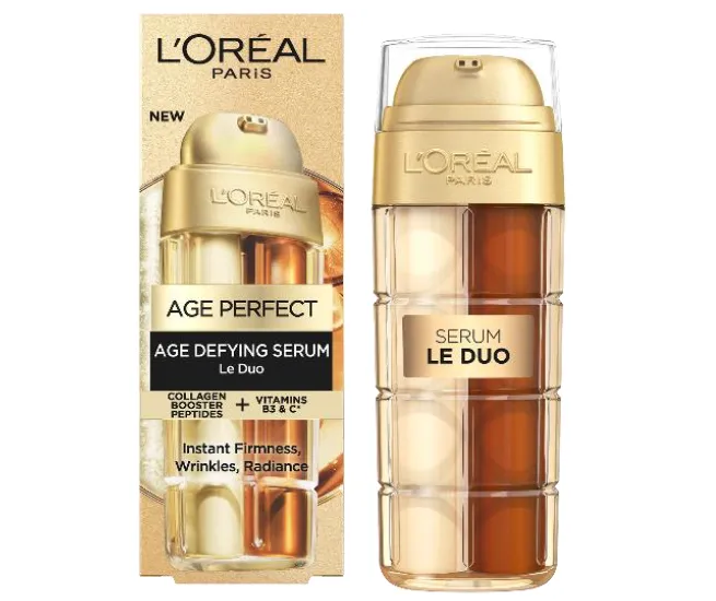 L'Oreal Paris Age Perfect Serum Le Duo for anti-aging.