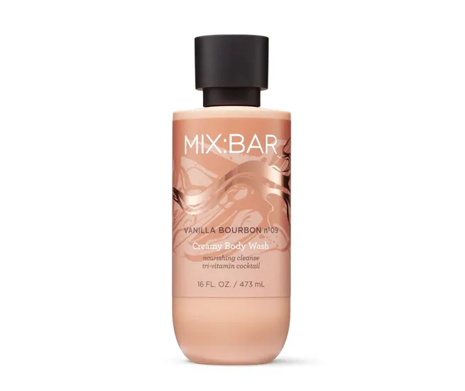 MIXBAR Vanilla Bourbon Body Wash with warm, sweet scent