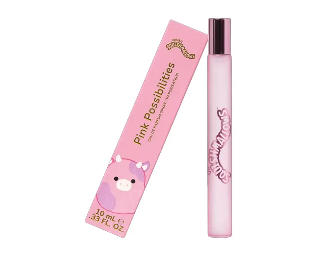 Pink Possibilities Eau de Parfum travel spray in stylish packaging.