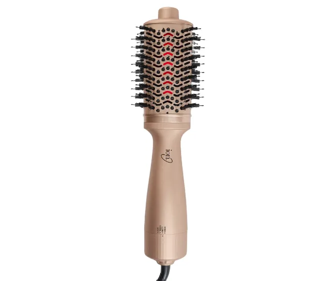 Sally Beauty Ion Infrared Blowout Brush for a sleek finish.