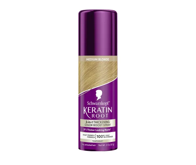 Schwarzkopf Keratin Root 2-in-1 Thickening Color Boost Spray for volume