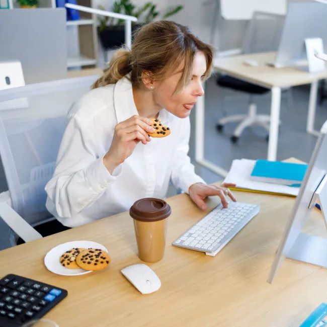 A woman preparing a healthy meal