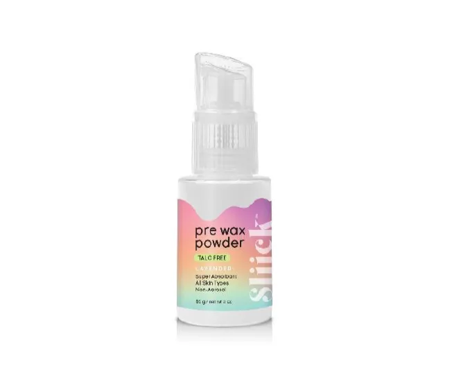 Sliick Pre-Wax Powder for smooth waxing results.