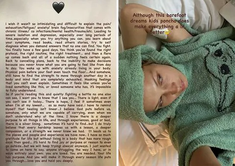 Bella Hadid Instagram Story about lyme disease