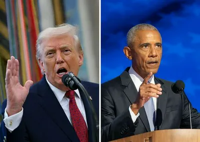 Donald Trump and Barack Obama