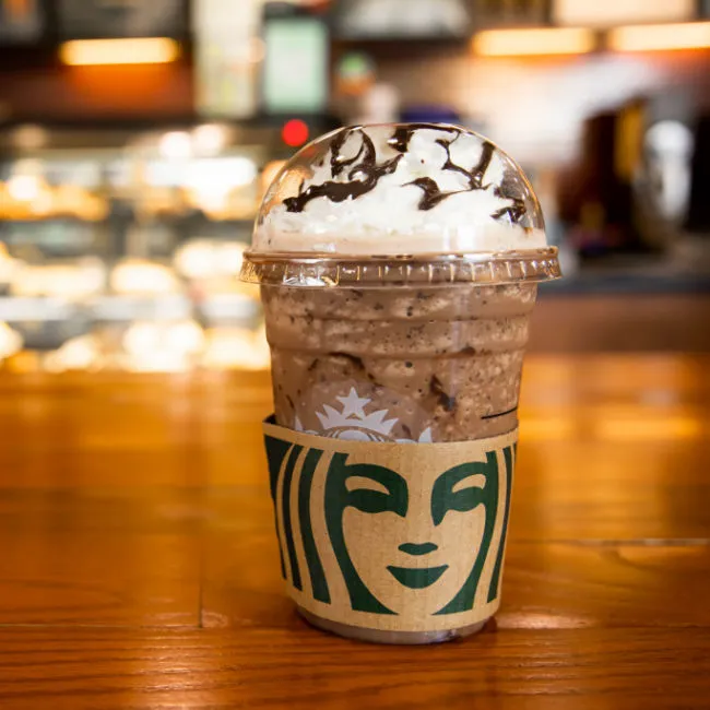 "High-calorie coffee drink, Frappuccino"