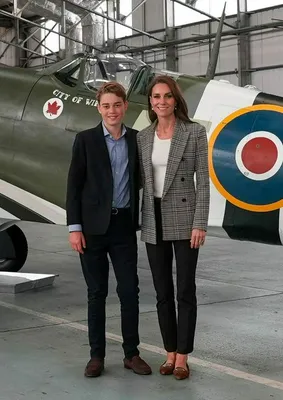 Kate Middleton and Prince George RAF Coningsby