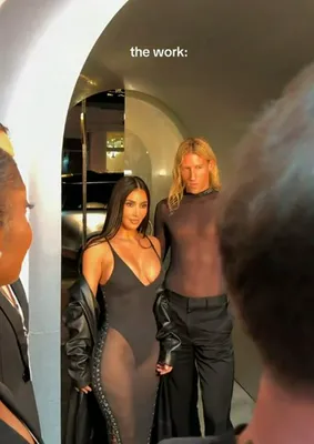"Kim Kardashian at UPDATE pop-up event in sheer dress"