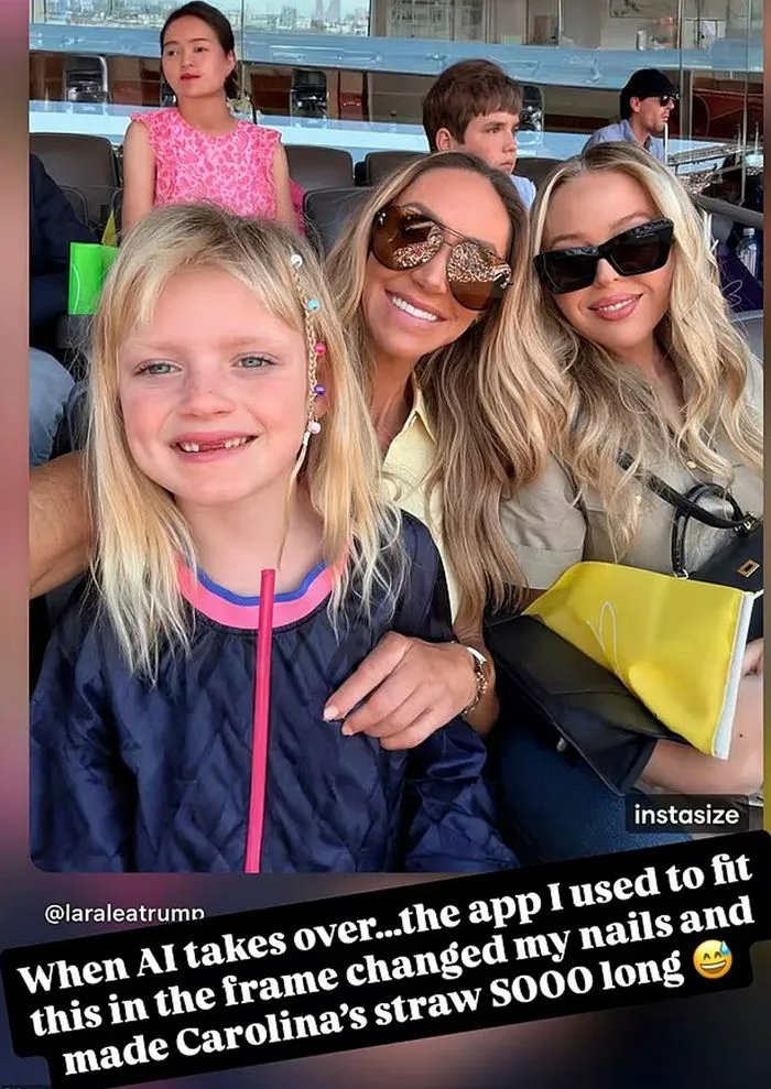 "Lara Trump’s edited selfie with her daughter"