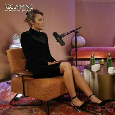 Miley Cyrus discussing beauty standards on podcast with Monica Lewinsky.